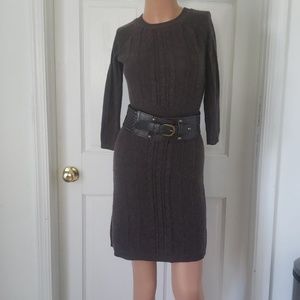 The limited Brown cable knit dress